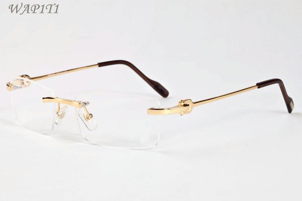 

2020 rimless sunglasses for mens 2020 women unique hollow alloy rimless sunglasses personality oversized buffalo horn glasses lunettes gafas, White;black