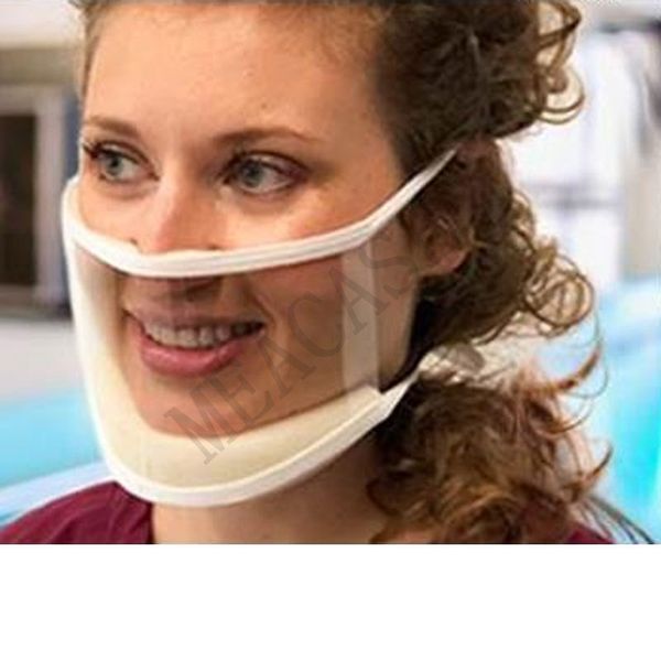 

deaf mute face mask clear mouth window dustproof shield for deaf lip reading mouth mask sponge pads protective anti-squeeze mask dhl d81003, Blue