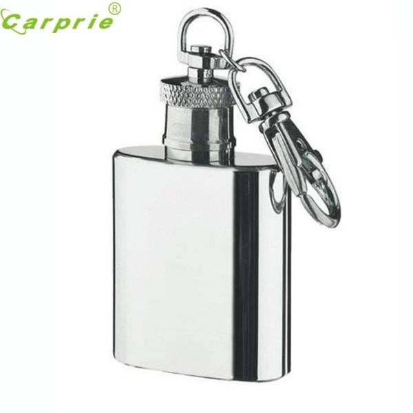 

keychains dependable fashion mini stainless steel hip flask alcohol flagon with keychain ap8 drop, Silver