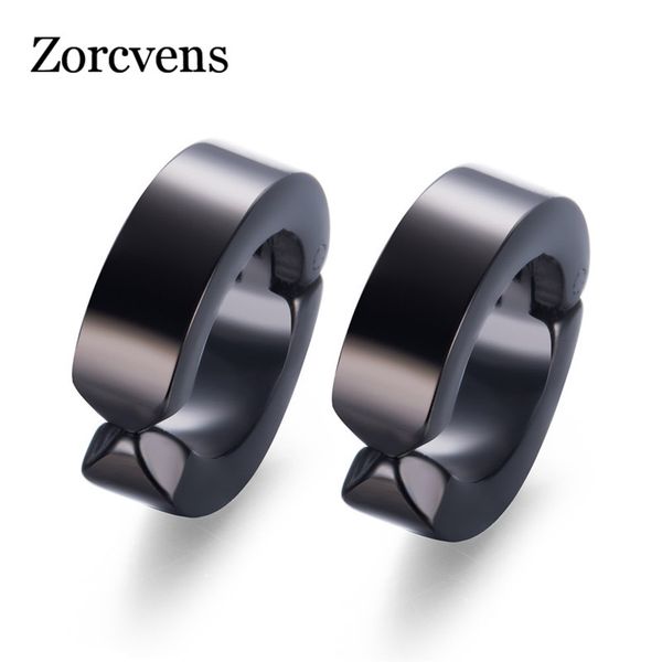 

stud zorcvens punk stainless steel earrings cool boys gift circle fashion for women man jewelry, Golden;silver