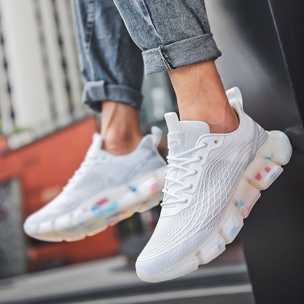 

2020 men casual shoes high-quality lace up blade casual sports shoes mesh fashion tide men's zapatillas hombre, Black