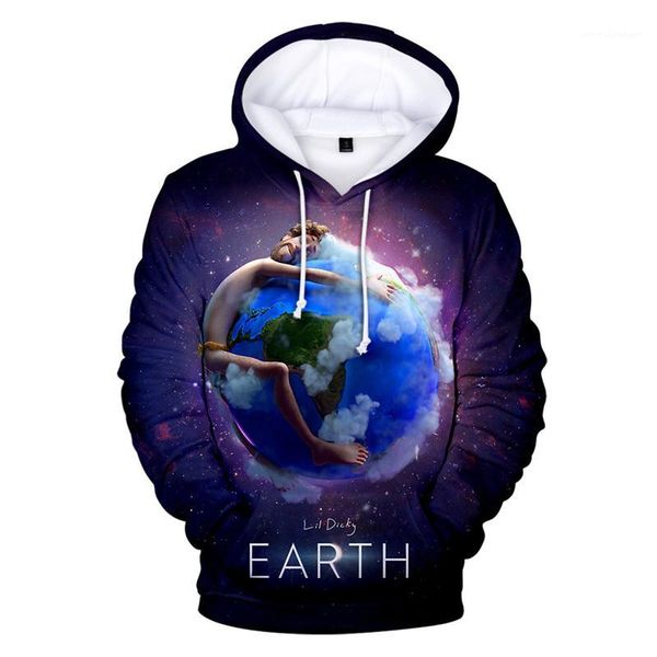 

crew neck long sleeve pullover hat homme sweatshirts casual couple clothing lil dicky earth mens designer hoodies, Black