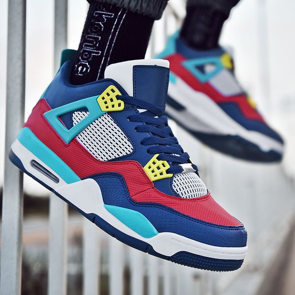 

men's shoes winter men's casual shoes outdoor camo fashion air cushion breathable high canvas men, Black