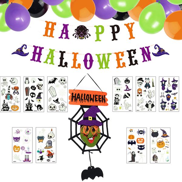 

stickers balloons event home decor halloween banner kit party supplies hanging