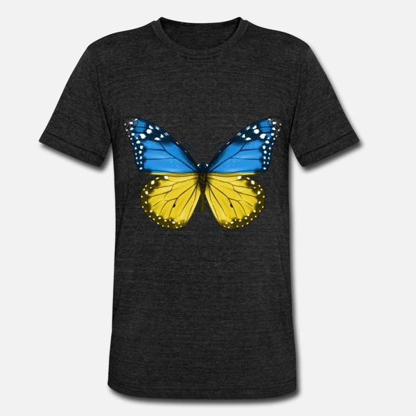 

butterfly flag of ukraine t shirt men custom cotton euro size s-3xl family cute building spring standard shirt