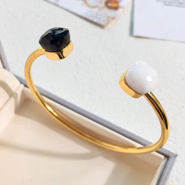 

designer fashion copper jewelry 3a cubic zirconia party bangle, Black