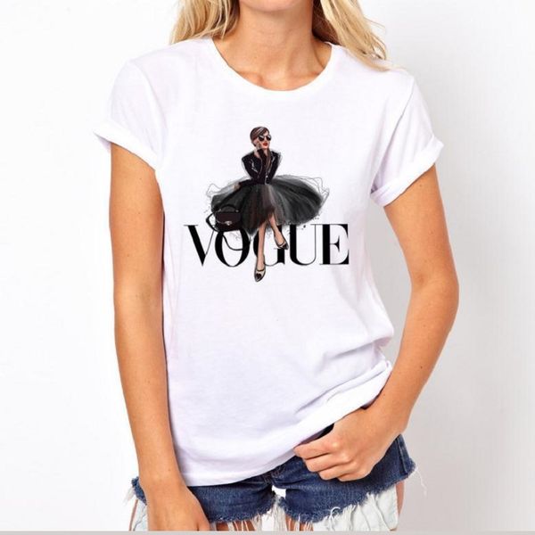 

vogue punk princess printed t shirt 2020 summer style fashion women t-shirt funny harajuku short sleeve casual tees lovrly, White