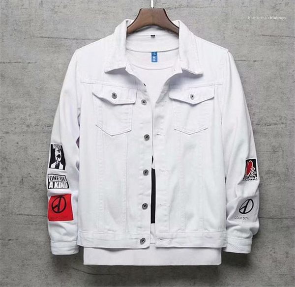 

clothing hip hop fashion style casual apparel mens autumn designer white jeans jackets lapel neck homme, Black;brown