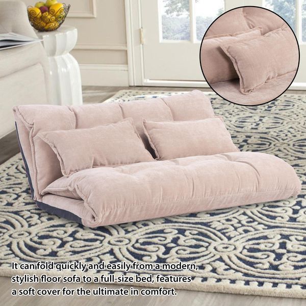 

oris fur. adjustable foldable modern leisure sofa bed video gaming sofa with two pillows wf008064daa