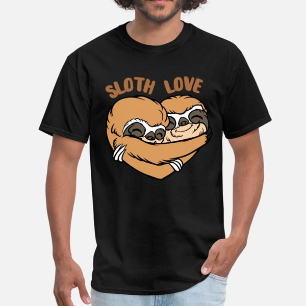 

sloth love sloth t shirt men customized short sleeve crew neck formal fitness authentic spring autumn letters shirt