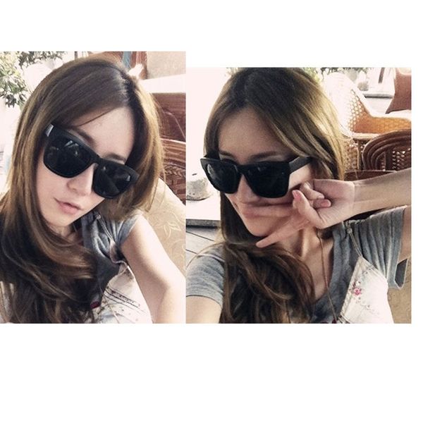 

classic little chili sunglasses fashion retro square sunglasses european and american trend 8235, White;black