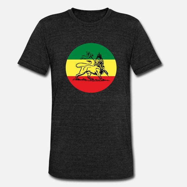 

lion of judah flag of ethiopia rastafari reggae t shirt men custom short sleeve s-xxxl solid color anti-wrinkle funny casual shirt