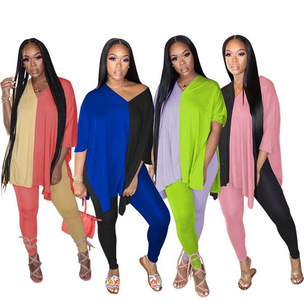 

womens sportswear short sleeve pantsuit outfits two piece set jogging sport suit sweatshirt tights sports suit klw4774, Gray