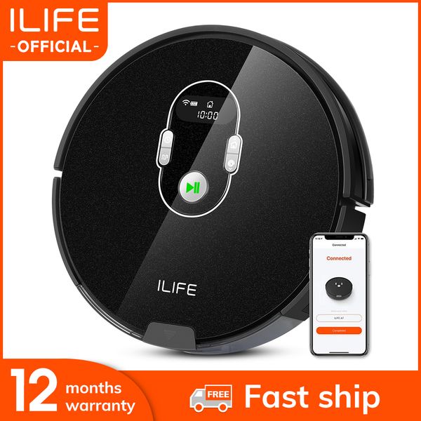 ILife A7 Robot Cleaner Vacuum Smart App controle remoto para piso duro e tapete fino recarga automática corpo magro