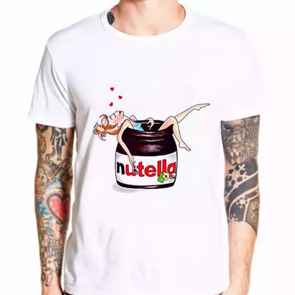 

nutella kawaii print t shirt men 90s harajuku ullzang fashion t-shirt graphic cute cartoon tshirt korean style tees female