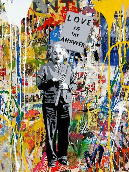 

mr brainwash graffiti art love is the answer 02 home decor handpainted &hd print oil painting on canvas wall art canvas pictures 200814