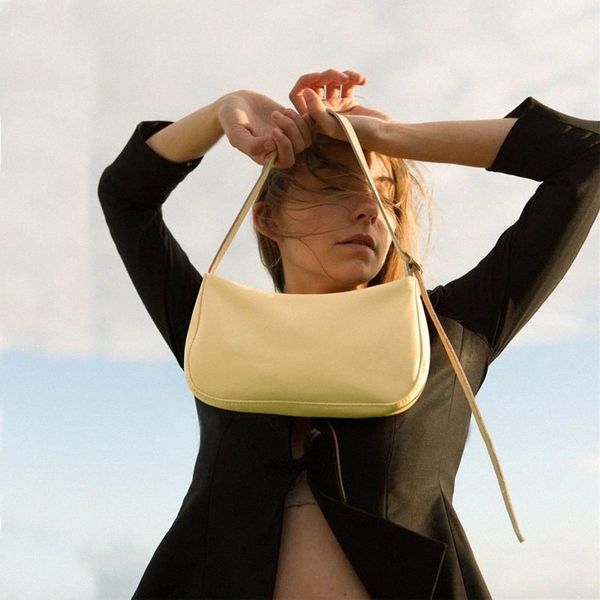 

women vintage baguette bag small handbag soft leather subaxillary shoulder bag ladys small shoulder bags messenger packs kendal gomw#