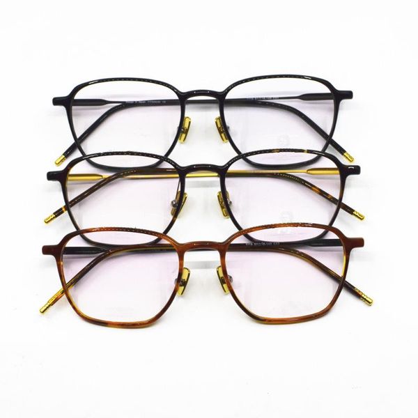 

vintage titanium eyeglasses frames acetate full rim lightweight men women glasses 1119, Black