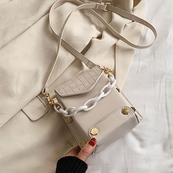 

phone purses summer crossbody bags for women 2020 trend leather luxury designer rivet shoulder bag ladies handbags
