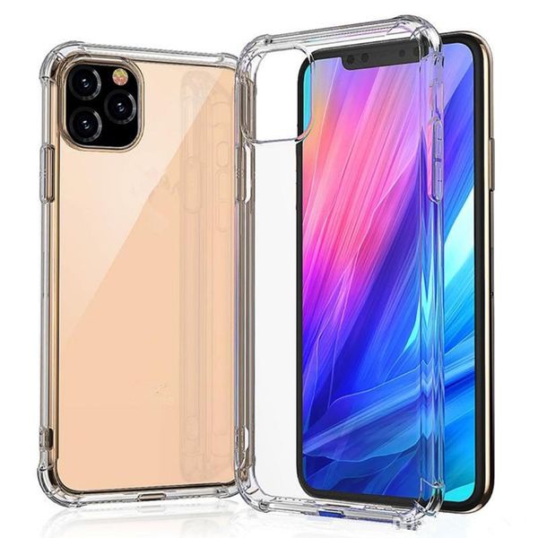 

cgjxsclear soft tpu phone cases for iphone 11 pro max xs max xr shockproof back cover transparent anti -knock case for iphone x