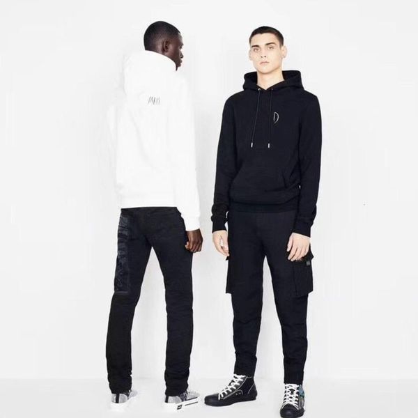 

19fw raymond pettibon hooded hoodies embroidery letter logo fashion cotton sweatshirt couple mens designer sweatshirt hfxhwy091, Black