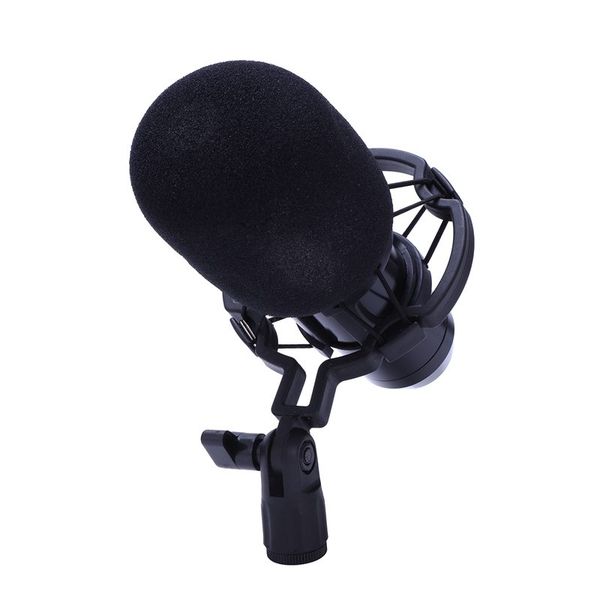 

bm 800 karaoke capacitor microphone with mount condenser microphone mic kit for radio sound recording ktv singing(black