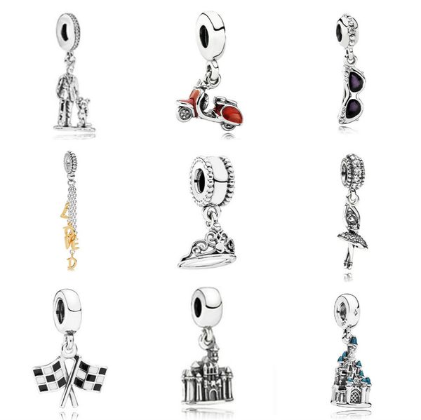 

100% 925 sterling silver charm 791140en42 791148cz 767831 791792 791365cz 791508enmx 791914 797151en164 gifts, Black