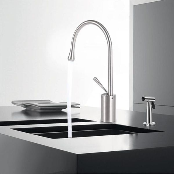 

g1/2in stylish stainless steel water faucet 36/38/41cm faucet height kitchen cold water tap with 60cm hose