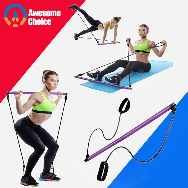 

yoga resistance bands pilates stick bodybuilding gym rubber tube elastic bands fitness equipment training exercise