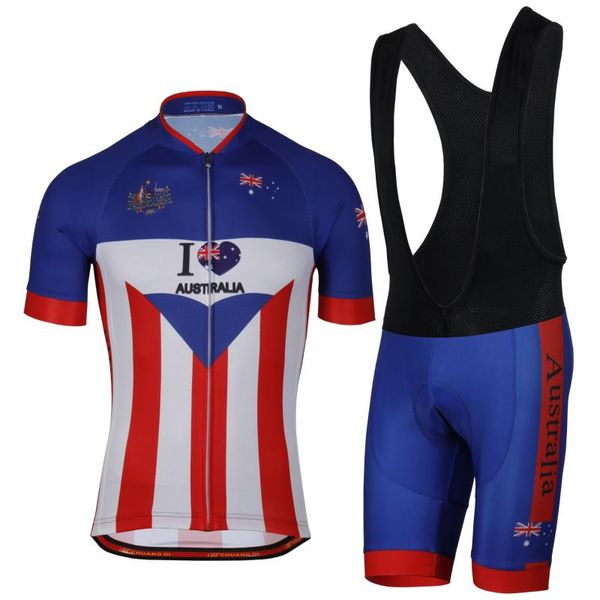 

2020 team australia cycling clothing bike jersey ropa mens bicycle summer pro cycling jerseys 20d gel pad bike shorts, Black;blue