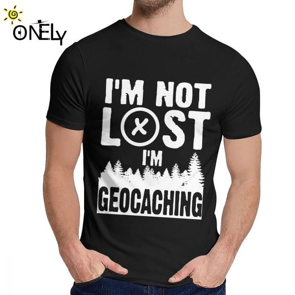 

for male t shirt i am not lost i am geocaching nice cotton funny round neck cartoon print short sleeve