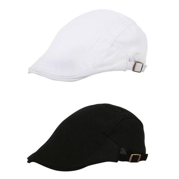 

mens hat solid cotton cap golf driving summer sun flat newsboy caps spinner caps, Blue;gray