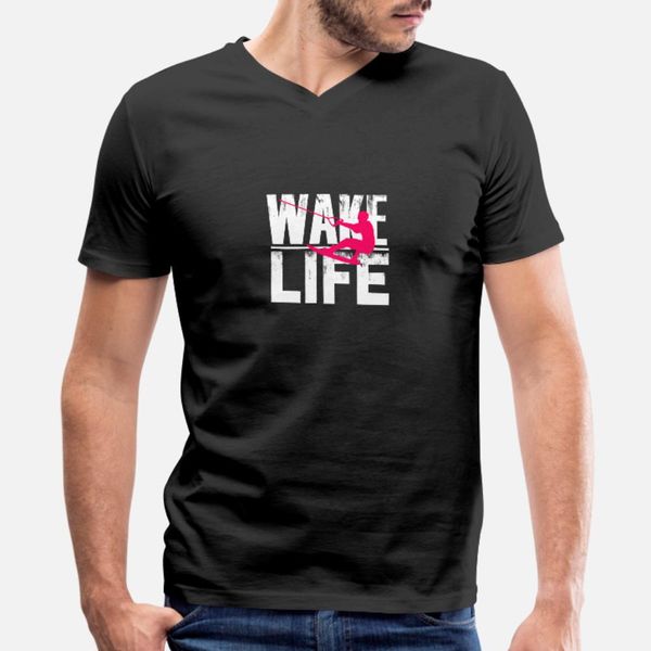 

cool wake surfing gift print boat lake t shirt men designing cotton euro size s-3xl solid color gift funny casual summer slim shirt