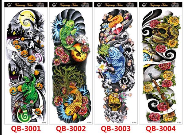 

temporary tattoo sticker arm fake tattoo sticker skull lion dragon body paint waterproof transfer fake tattoo sleeve
