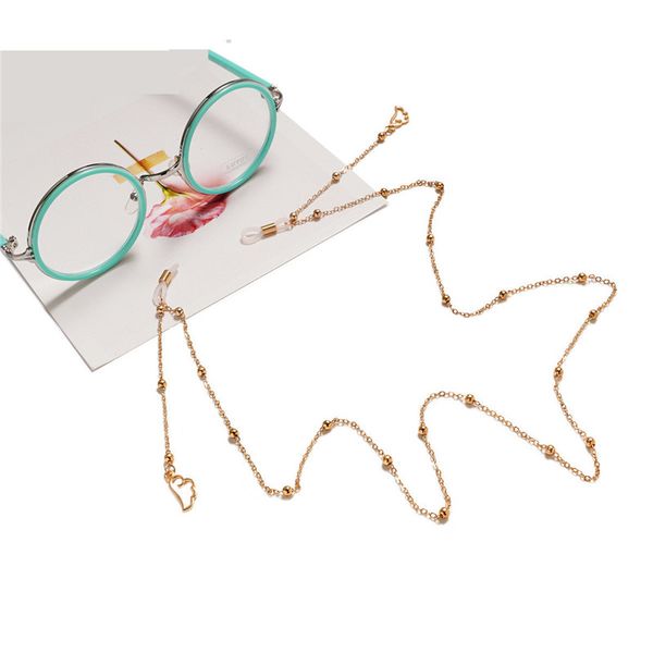 

10pcs/lot angle wing sunglasses chain anti-slip copper beaded pendant handmade eyeglasses rope cord strap eyewear accessories