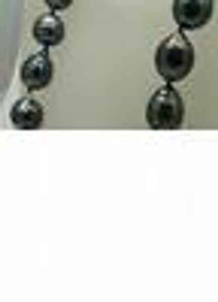 

real fine pearls jewelrytahitian black baroque pearl necklace 12-13mm, Silver