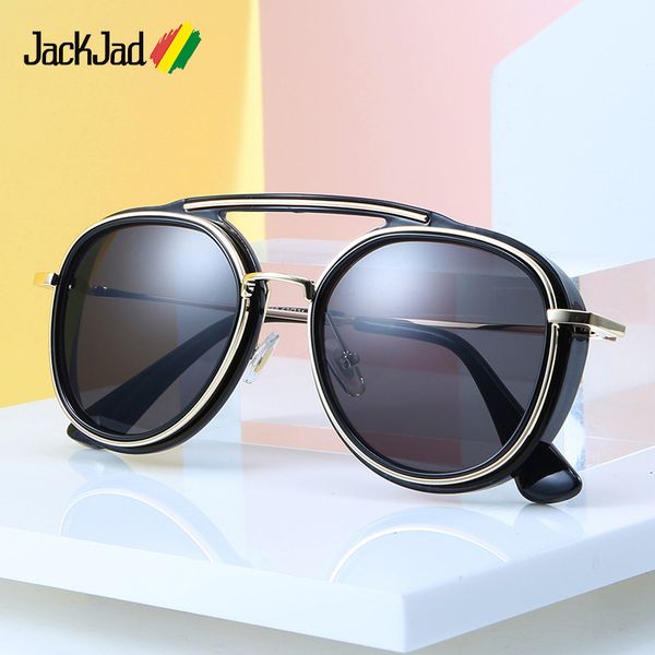 

jackjad 2020 fashion spacecraft style steampunk punk sunglasses cool women vintage brand design sun glasses 2110, White;black