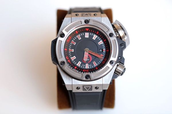 

оптовые продажи топ версия 48мм titaniumcase 731 green циферблатом 1400 automaticmechanical мужские часы сапфир rubbersport часы вечность ча, Slivery;brown