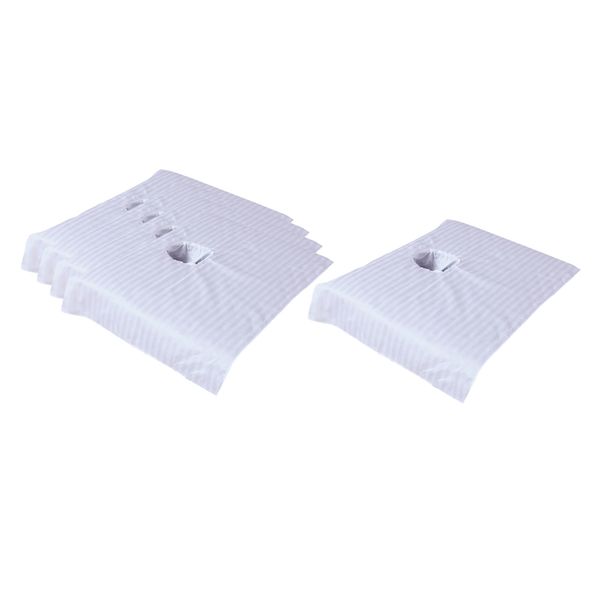 

pure cotton massage table face hole towel beauty bed cover sheet white 5pcs
