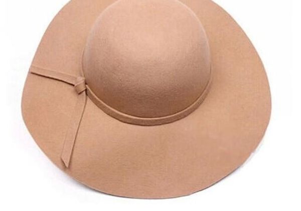 

2017 new hats for women soft vintage wide brim wool felt bowler fedora hat floppy cloche women s large hat cap, Blue;gray
