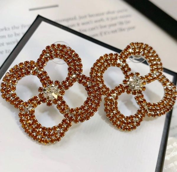 

personalized exquisite flower earrings, Golden;silver