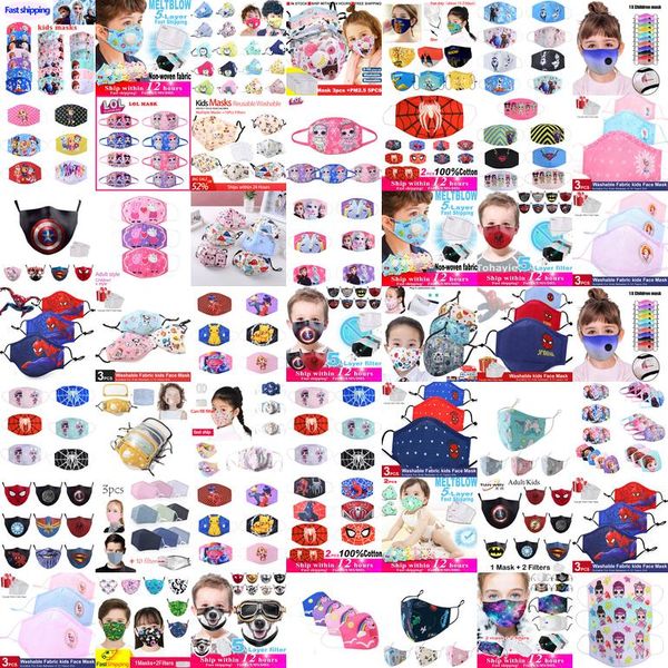 

kids cartoon mouth face mask children cartoon accessories reusable washable dust-proof protection kids cosplay masks girls gifts, Blue