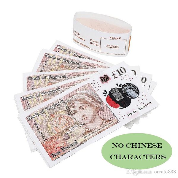 

prop pretend uk movie money paper copy banknote prop money 100pcs/pack2424