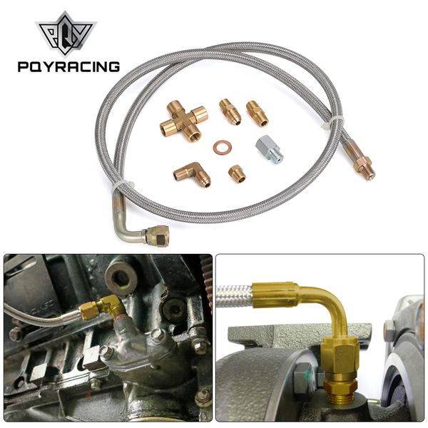 PQY - Kit de linha de alimentação de óleo do turbocompressor 1/8NPT 4AN 38