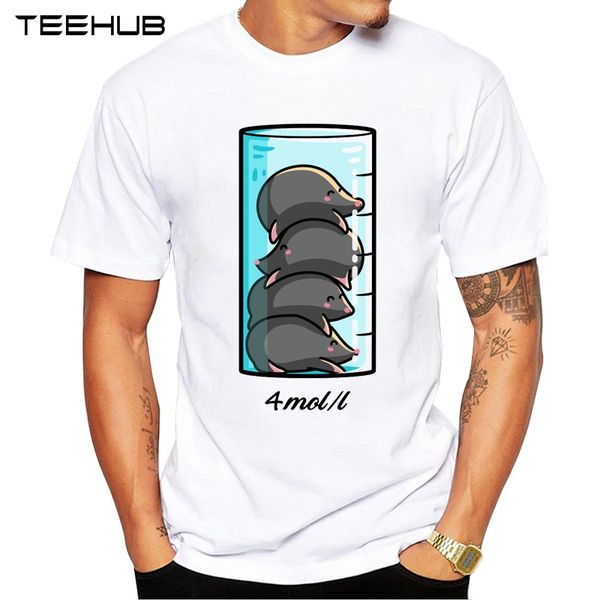 

новые поступления 2019 teehub прохладный мужская мода 4 молях на литр chemistr дизайн футболки с коротким рукавом o-образным вырезом топы hi