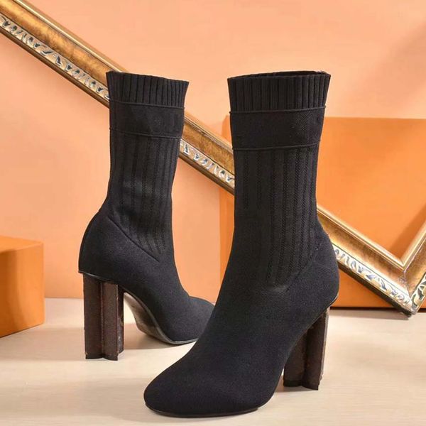 

dhl women high-quality heels boots ankle boots real leather shoes fashion shoes winter/fall fashion boots rivet with box eu:35-41 02l34, Black