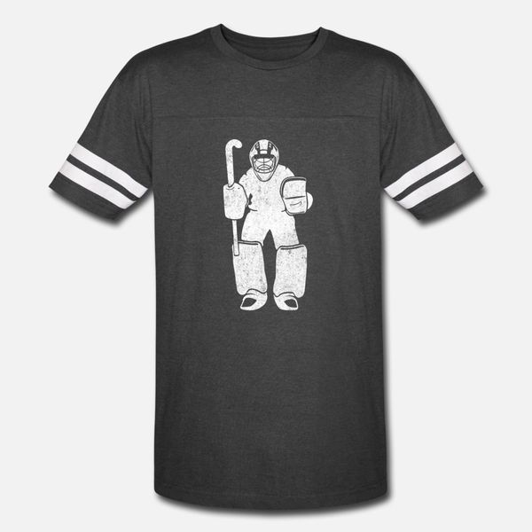

hockey goalie white t shirt men character tee shirt plus size 3xl fit cute humor summer style cool shirt