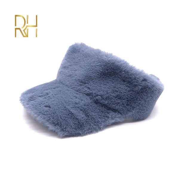 

fashion new women lady empty hat sports faux fur hat leopard print beanie warm lady girl winter ski cap rh, Blue;gray