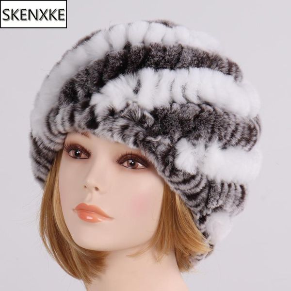 

2020 russia women genuine rex fur hat winter rex fur skullies beanies caps warm knitted real cap, Blue;gray