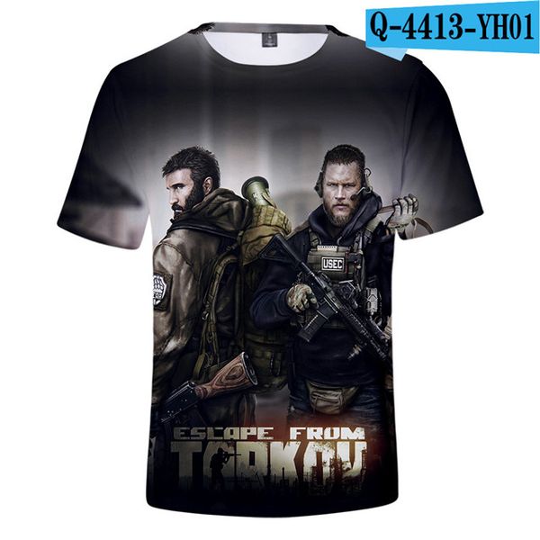 

escape from tarkov game new boy summer anime 3d print shirts horror comics humor men clothing